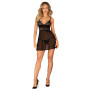Еротичний комплект Obsessive Chemeris babydoll & thong XL/2XL, пеньюар та стрінги