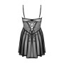 Еротичний комплект Obsessive Chemeris babydoll & thong XL/2XL, пеньюар та стрінги