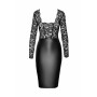 Сукня Noir Handmade F295 Euphoria lace and wetlook midi dress - M
