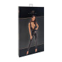 Комбінезон Noir Handmade F298 Libido Deep-V catsuit with collar and pearl chain - M