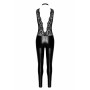 Комбінезон Noir Handmade F298 Libido Deep-V catsuit with collar and pearl chain - M