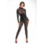 Комбінезон Noir Handmade F299 Enigma lace catsuit with underbust bodice - M