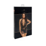 Сукня Noir Handmade F313 Mythos mini flocked mesh dress with jewelry rhinestone chain - L