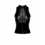 Топ Noir Handmade F324 Glam wetlook top with vinyl corset - 3XL