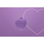Мінівібратор «Сердечко» FairyGasm PleasureStone violet, 9 режимів, на шнурку